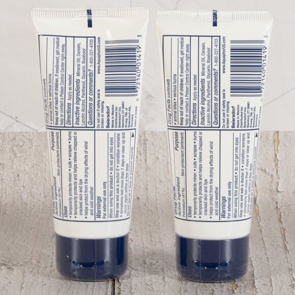 2 X Aquaphor Healing Ointment Advanced Therapy Skin Protectant Dry Skin 1.75 Oz - Picture 2 of 4